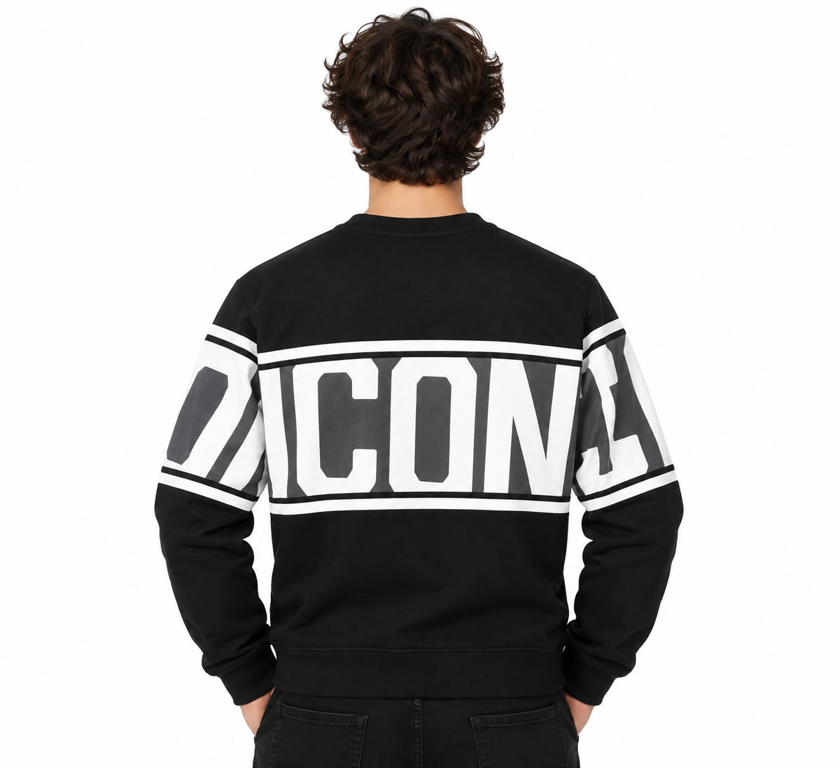 Icon Uomo Felpa IUF052 Nero/Grigio