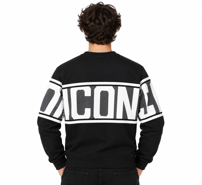 Icon Uomo Felpa IUF052 Nero/Grigio