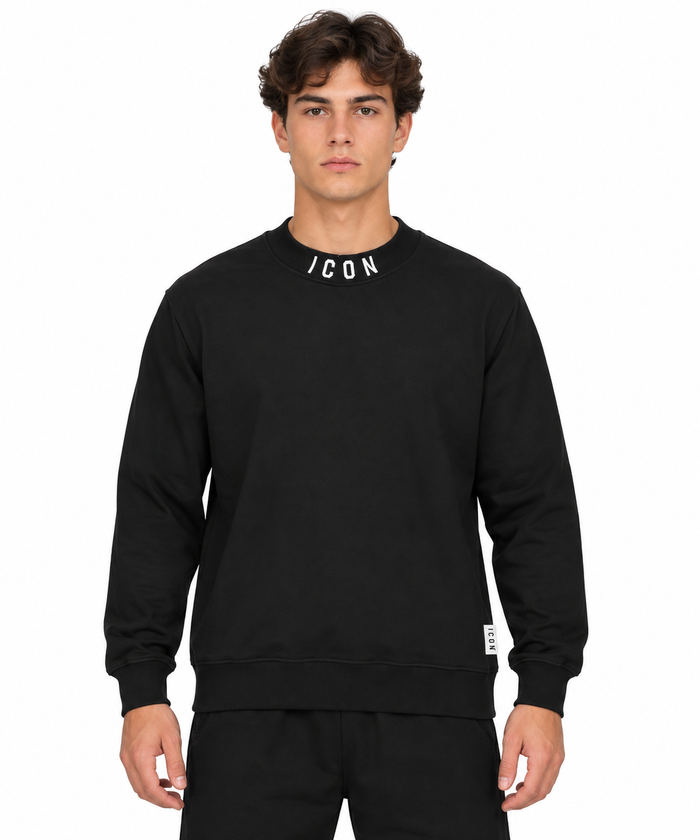 Icon Uomo Felpa IUF076 Nero