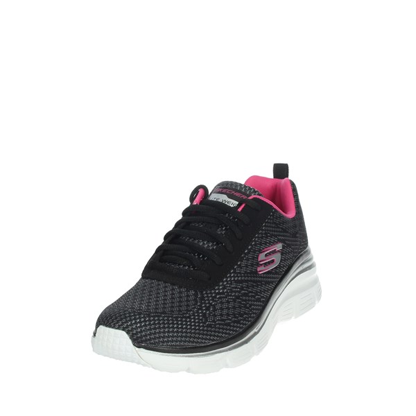 SNEAKERS BASSA 12719 NERO/FUXIA