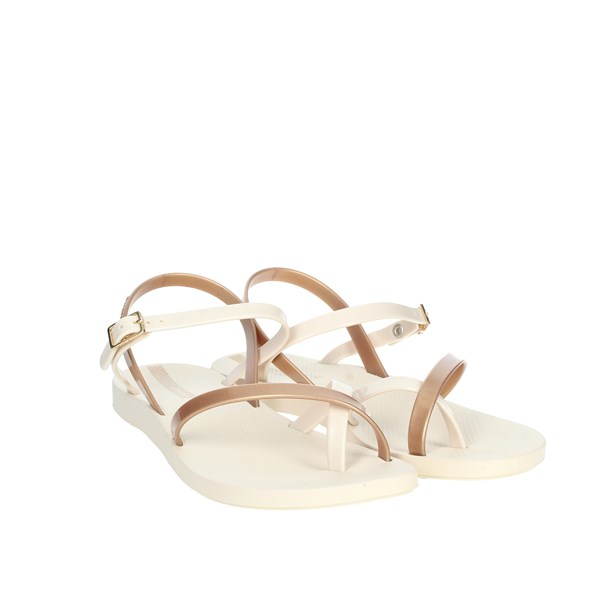 SANDALI BASSI 82842 BEIGE/ORO