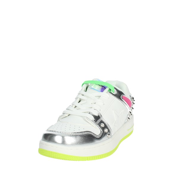 SNEAKERS BASSA SA80547 BIANCO/ARGENTO