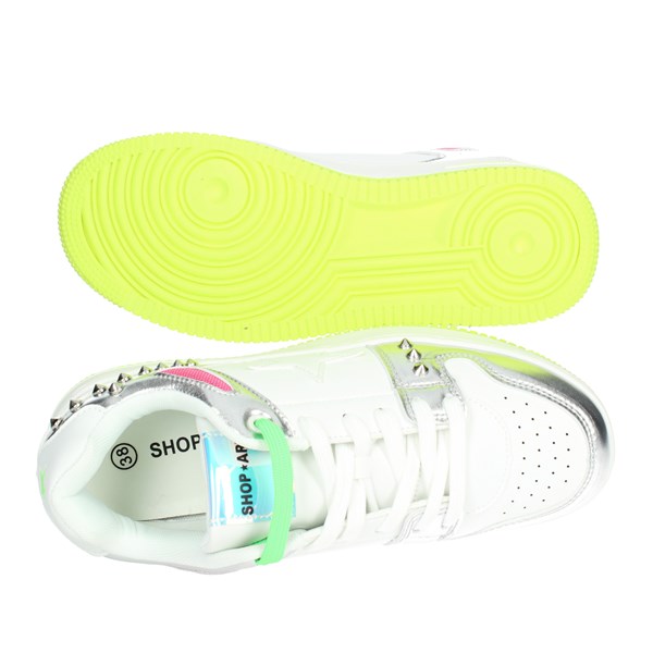 SNEAKERS BASSA SA80547 BIANCO/ARGENTO