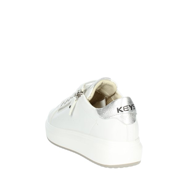 SNEAKERS BASSA K-7600 BIANCO/ARGENTO