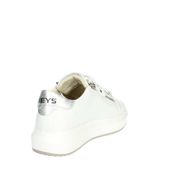 SNEAKERS BASSA K-7600 BIANCO/ARGENTO