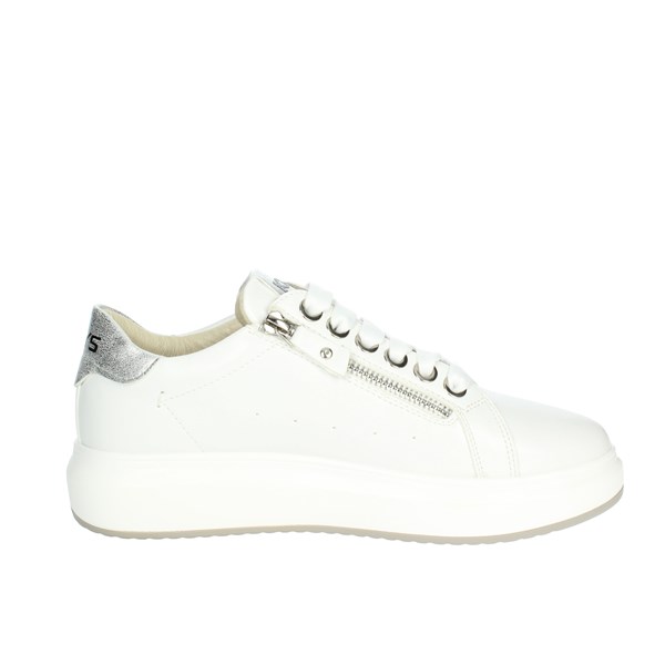 SNEAKERS BASSA K-7600 BIANCO/ARGENTO