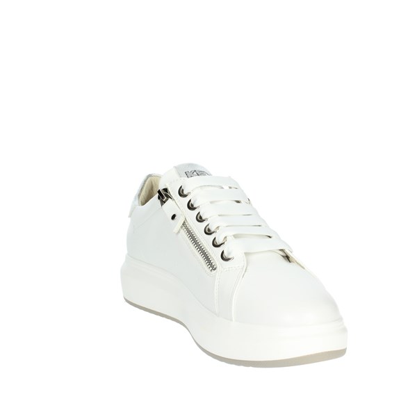 SNEAKERS BASSA K-7600 BIANCO/ARGENTO