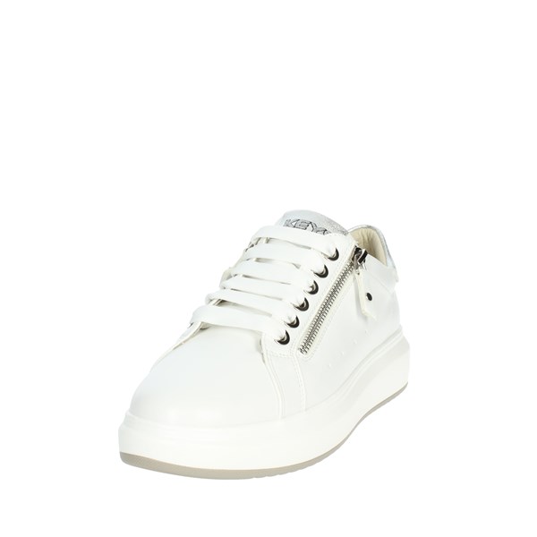 SNEAKERS BASSA K-7600 BIANCO/ARGENTO