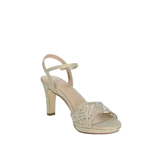 SANDALI CON TACCO 23683 ORO