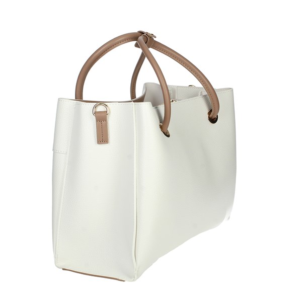 BORSA A MANO VBS5A802 BIANCO/CUOIO
