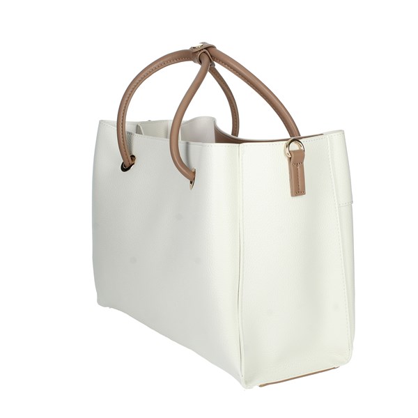 BORSA A MANO VBS5A802 BIANCO/CUOIO