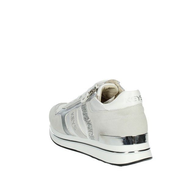 SNEAKERS BASSA K-7760 BIANCO/ARGENTO