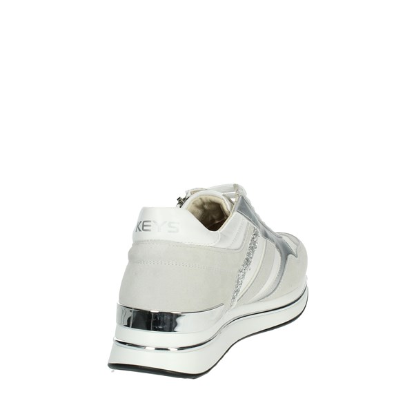 SNEAKERS BASSA K-7760 BIANCO/ARGENTO