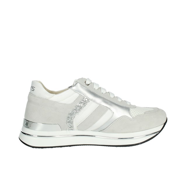 SNEAKERS BASSA K-7760 BIANCO/ARGENTO