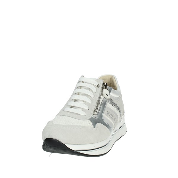 SNEAKERS BASSA K-7760 BIANCO/ARGENTO