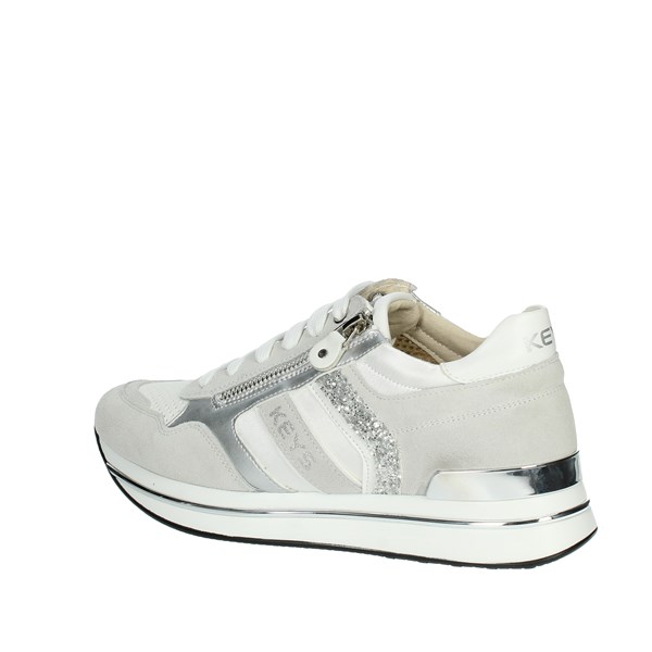 SNEAKERS BASSA K-7760 BIANCO/ARGENTO