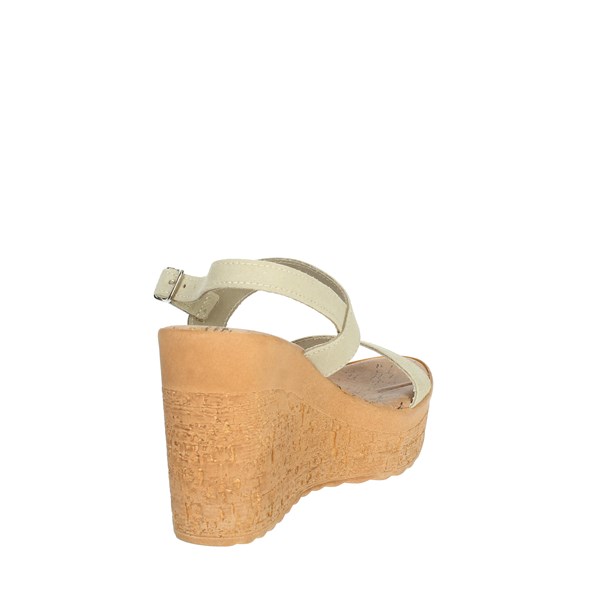 SANDALI CON ZEPPA IAF313352-C BEIGE