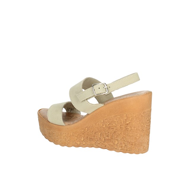 SANDALI CON ZEPPA IAF313352-C BEIGE