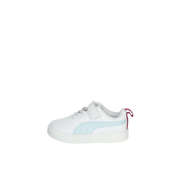 SNEAKERS BASSA 384314 BIANCO/CELESTE