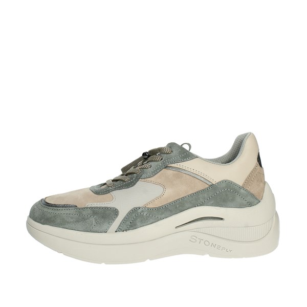 SNEAKERS BASSA 220161 BEIGE/VERDE