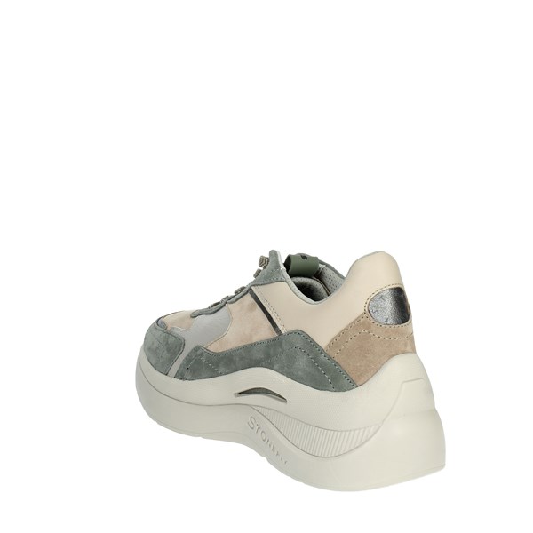 SNEAKERS BASSA 220161 BEIGE/VERDE