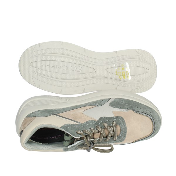 SNEAKERS BASSA 220161 BEIGE/VERDE