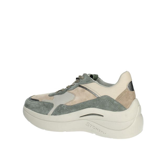 SNEAKERS BASSA 220161 BEIGE/VERDE