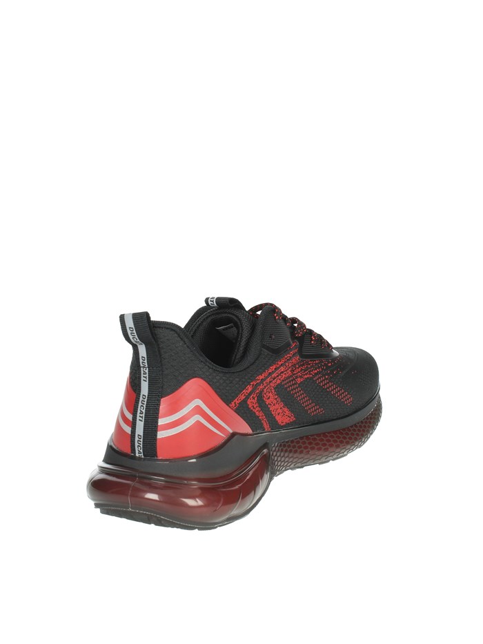 SNEAKERS BASSA DU23M106 NERO/ROSSO