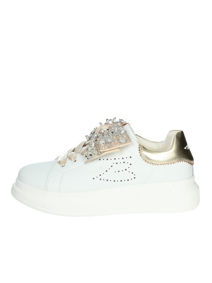 SNEAKERS BASSA SS2402S012 BIANCO/ORO