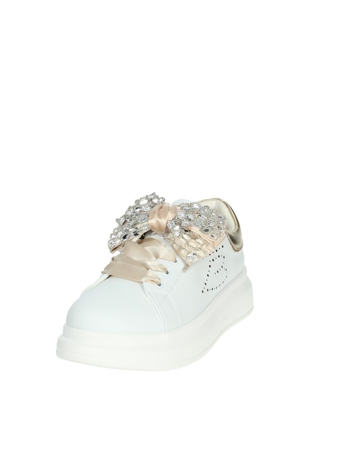 SNEAKERS BASSA SS2402S012 BIANCO/ORO