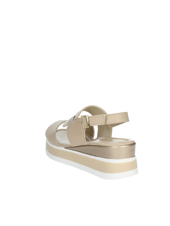 SANDALI CON ZEPPA 32110 BEIGE