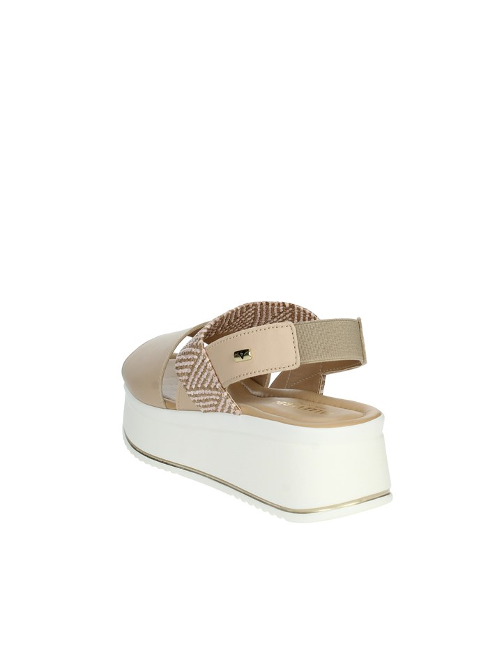 SANDALI CON ZEPPA 32352 BEIGE