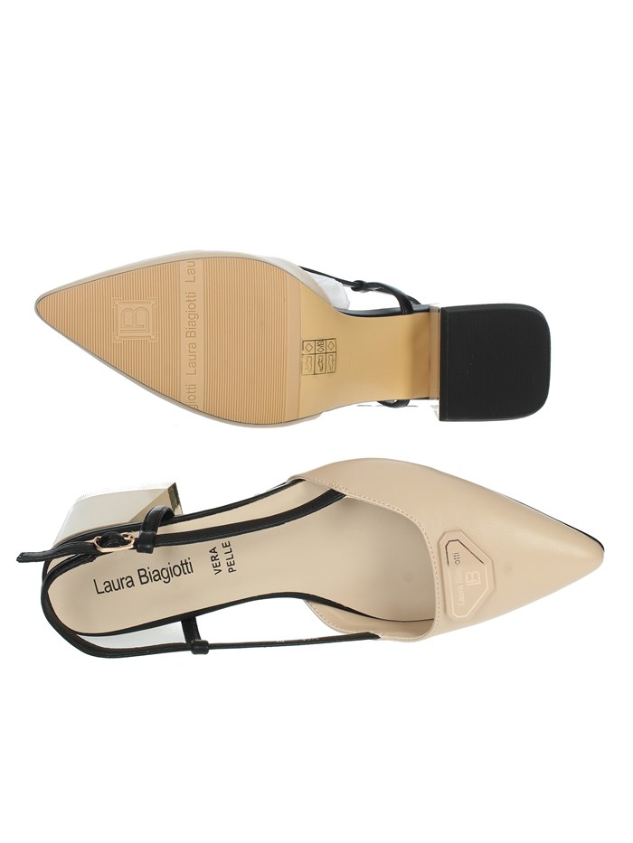 SLINGBACK 8604 BEIGE/NERO