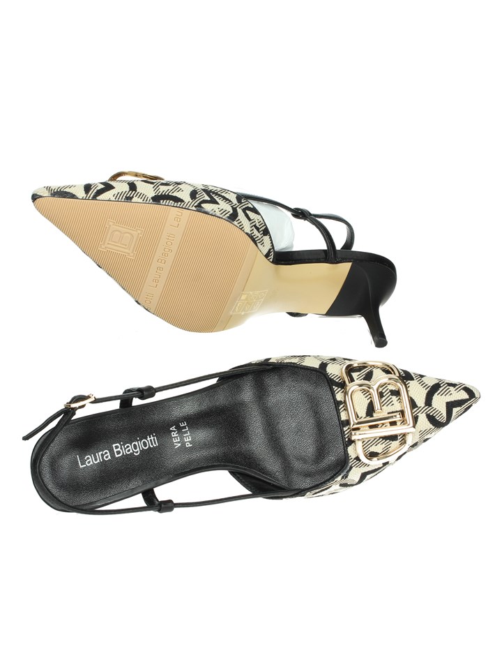 SLINGBACK 8581 NERO/BEIGE