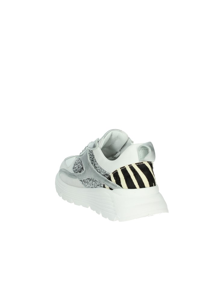 SNEAKERS BASSA F6990 BIANCO/ARGENTO