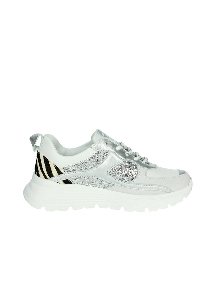 SNEAKERS BASSA F6990 BIANCO/ARGENTO