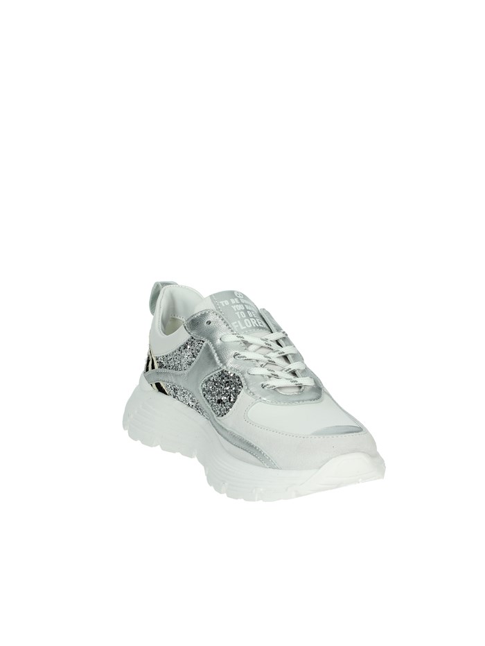 SNEAKERS BASSA F6990 BIANCO/ARGENTO