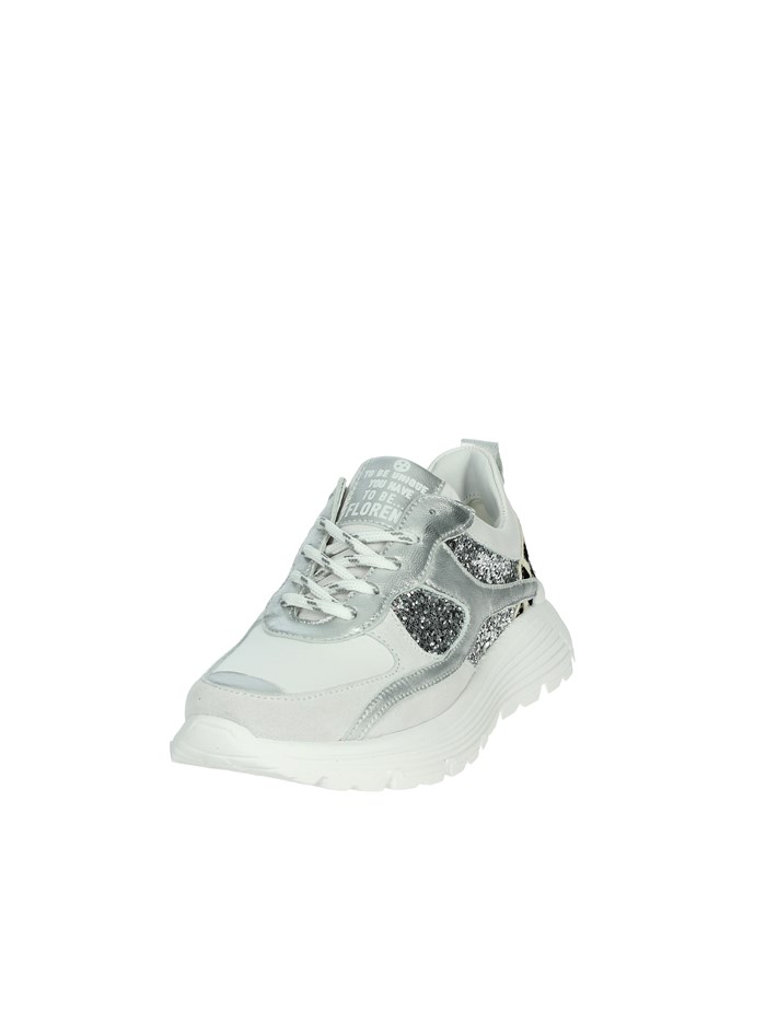 SNEAKERS BASSA F6990 BIANCO/ARGENTO