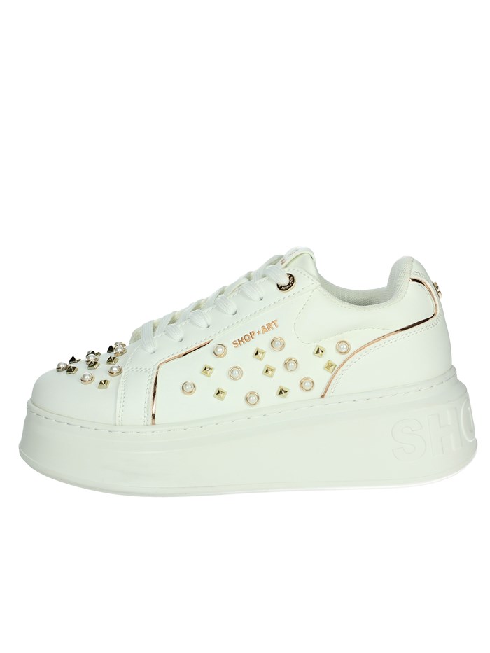 SNEAKERS BASSA CAMP.SHOP 13 BIANCO/ORO