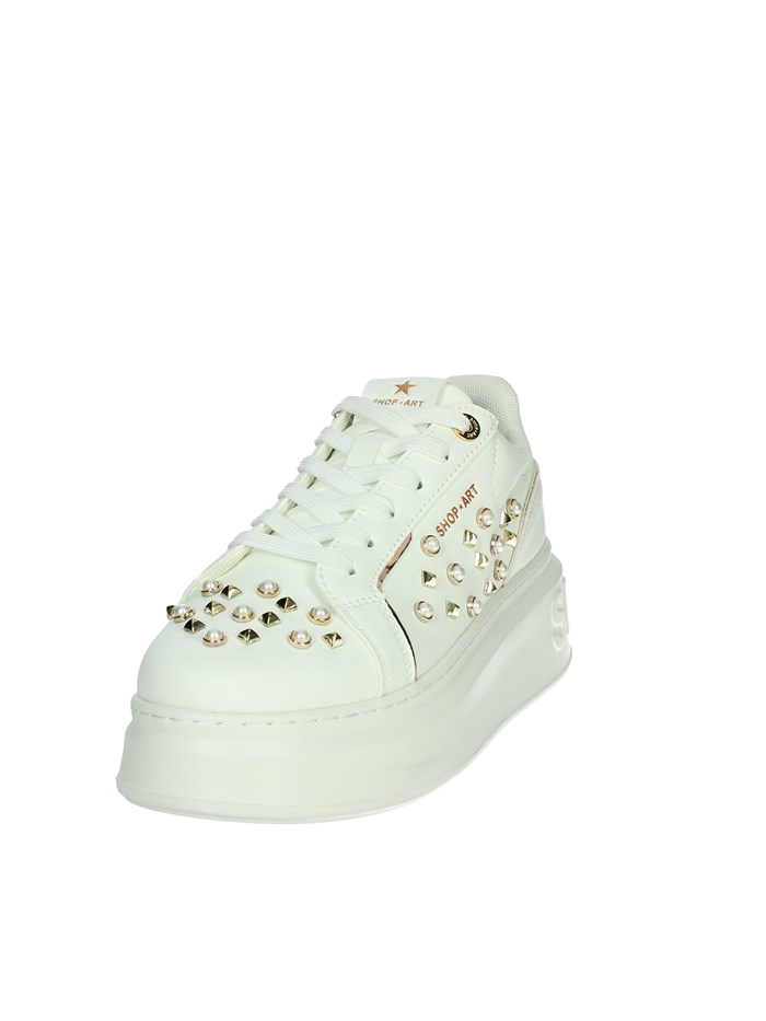 SNEAKERS BASSA CAMP.SHOP 13 BIANCO/ORO