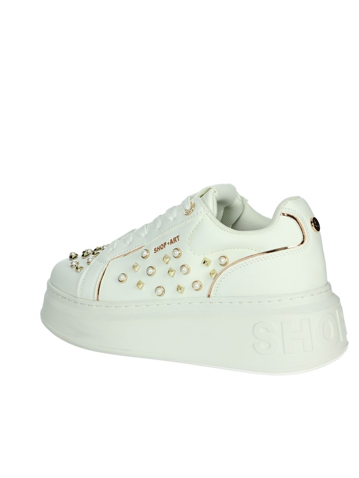 SNEAKERS BASSA CAMP.SHOP 13 BIANCO/ORO