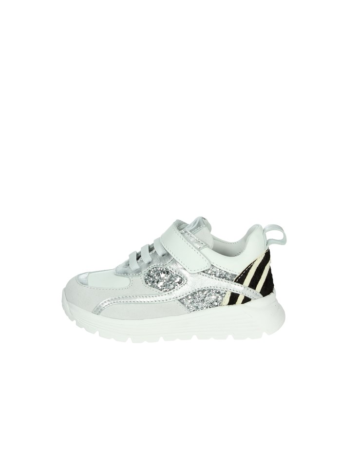 SNEAKERS BASSA E5990 BIANCO/ARGENTO