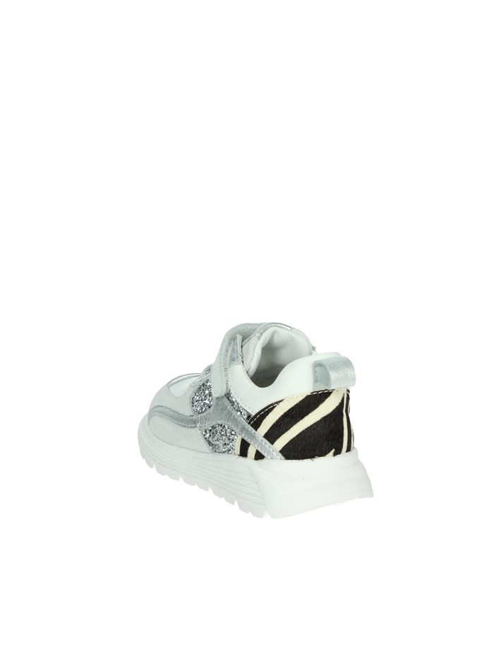 SNEAKERS BASSA E5990 BIANCO/ARGENTO