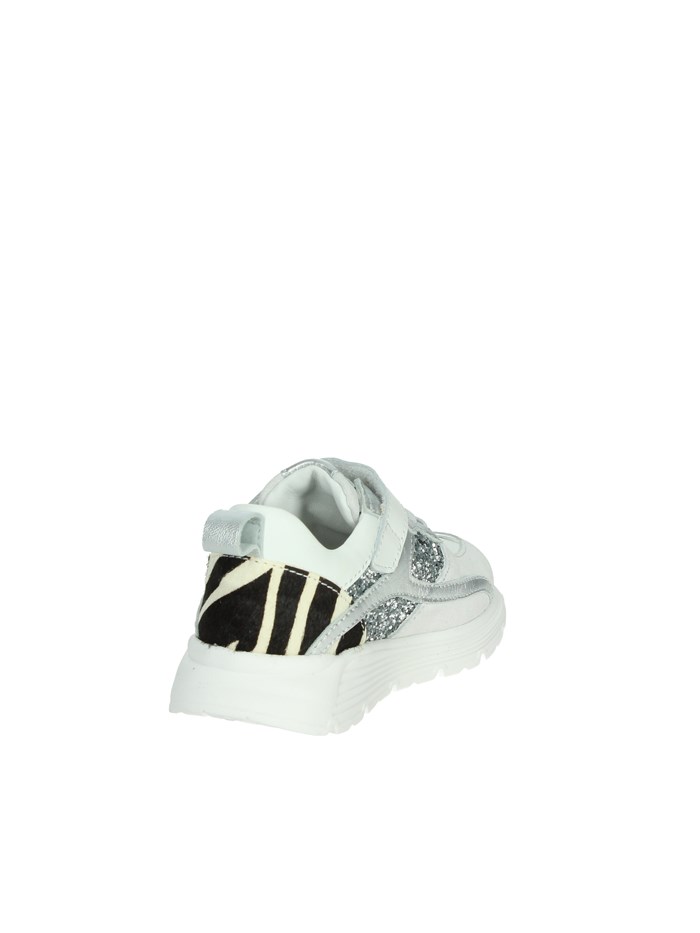 SNEAKERS BASSA E5990 BIANCO/ARGENTO