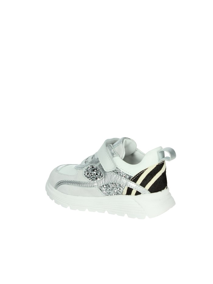 SNEAKERS BASSA E5990 BIANCO/ARGENTO