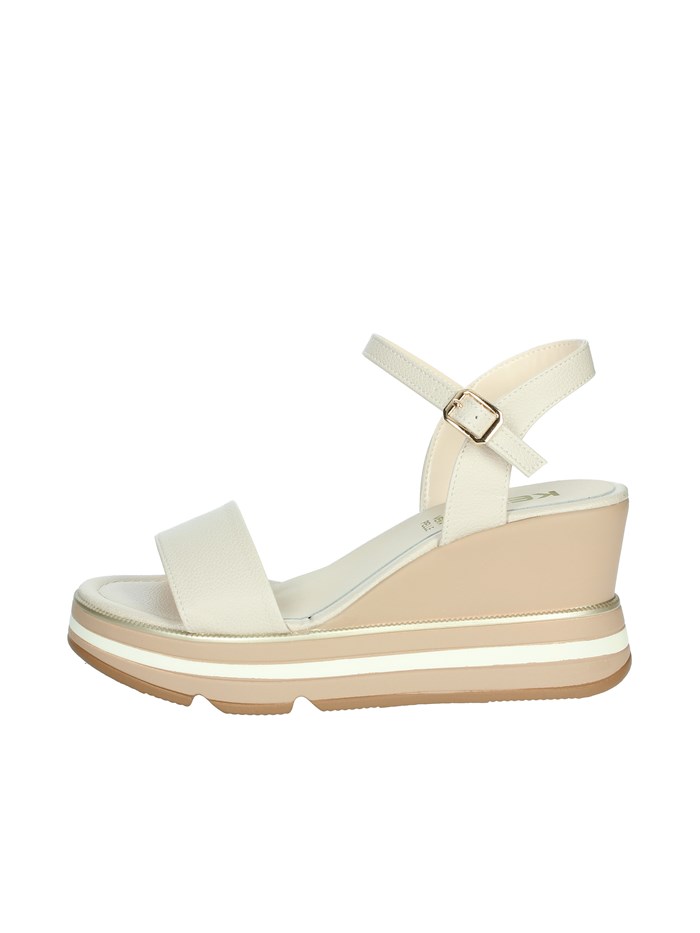 SANDALI CON ZEPPA K-9653 BEIGE