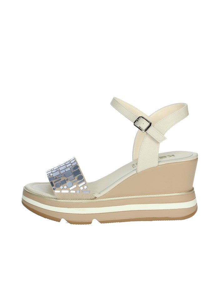 SANDALI CON ZEPPA K-9652 BEIGE