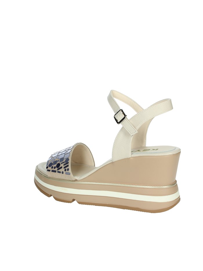 SANDALI CON ZEPPA K-9652 BEIGE