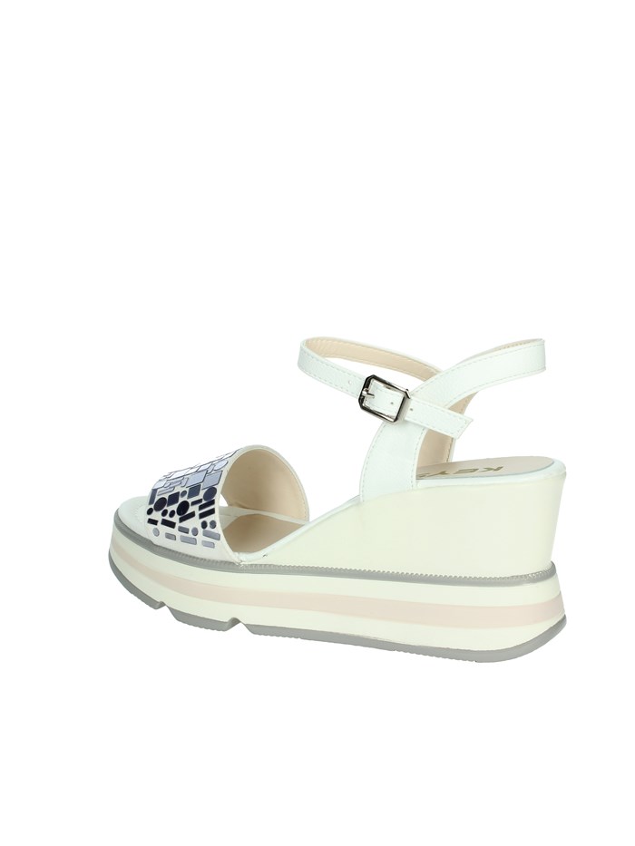 SANDALI CON ZEPPA K-9652 BIANCO