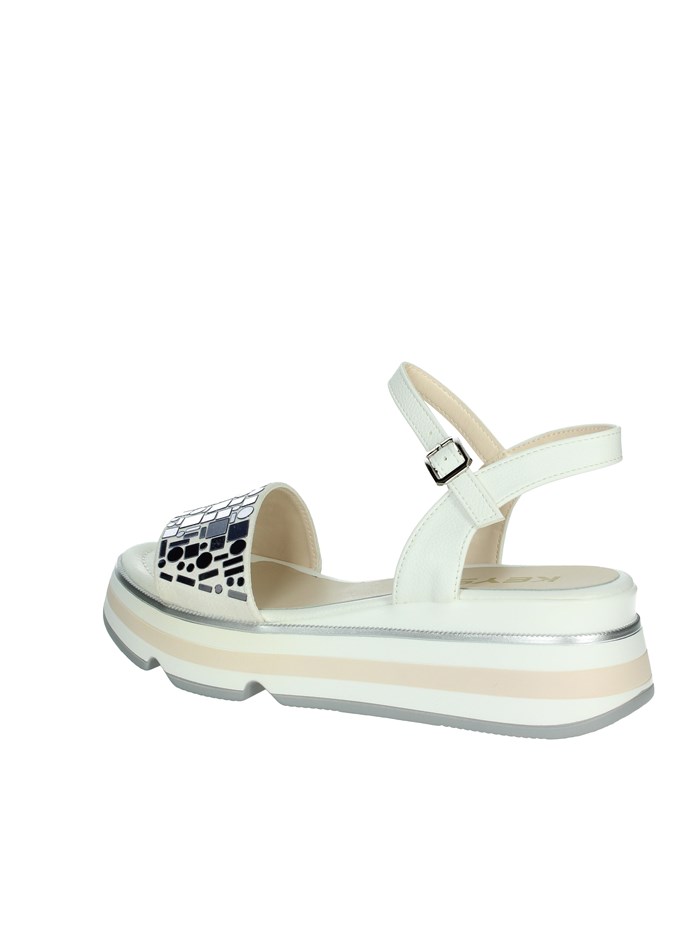 SANDALI CON ZEPPA K-9702 BIANCO